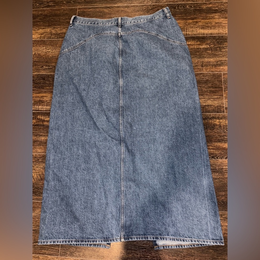 NWT Denim Western Maxi Skirt in Emario Wash by Madewell - Picture 4 of 8